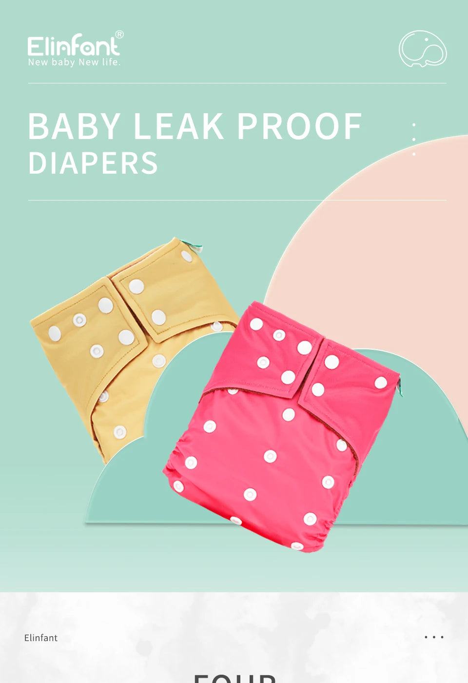 Digital Position Print Baby Cloth Diaper Waterproof Adjustable Washable One Size Baby Cloth Diaper For 3-15kg