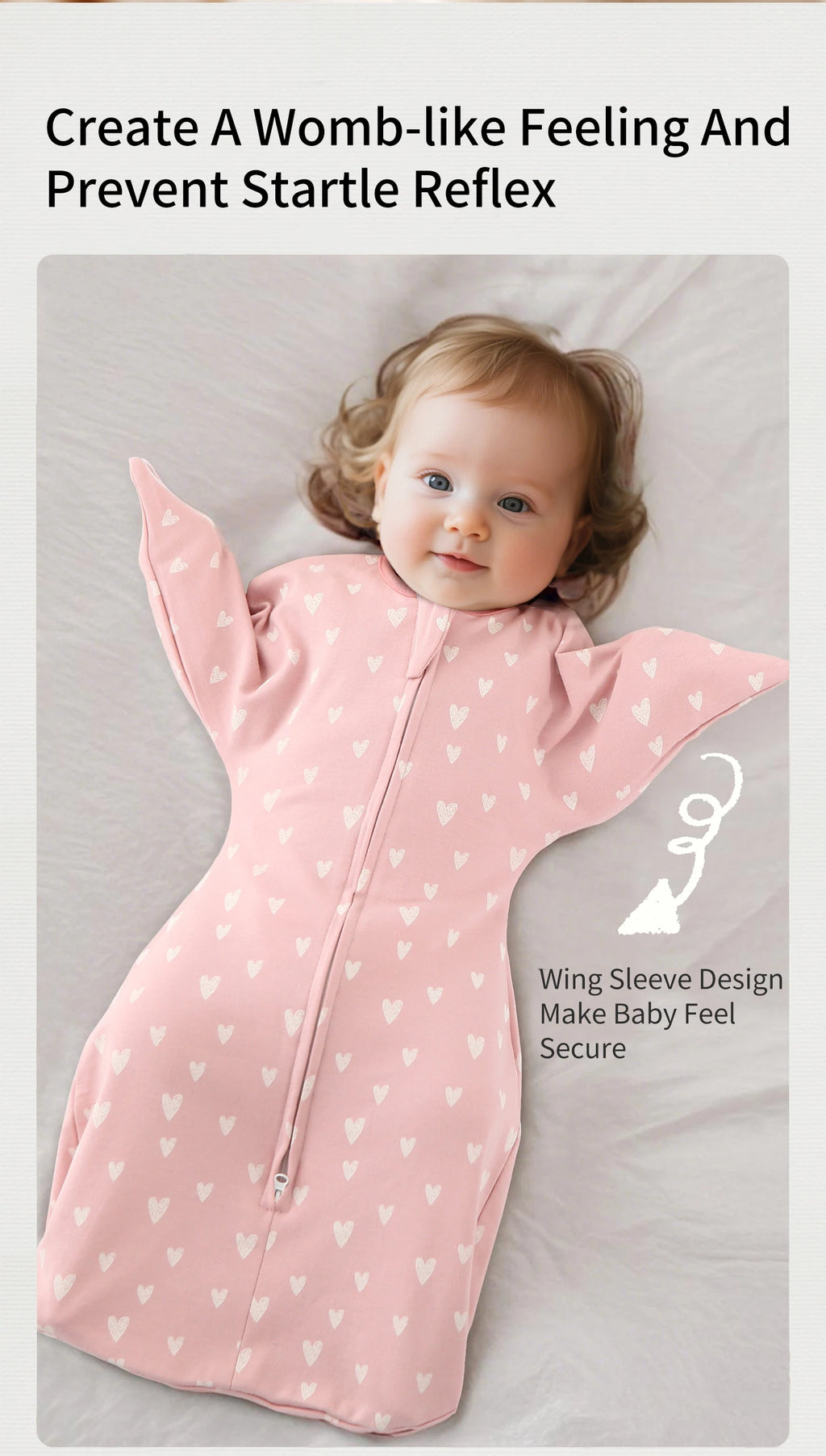INSULAR Infant Hugging Blanket Comfortable Baby Soft Sleeping Bag Surrender Type Newborn Sleep Sack Anti-startle All Cotton 0-1Y