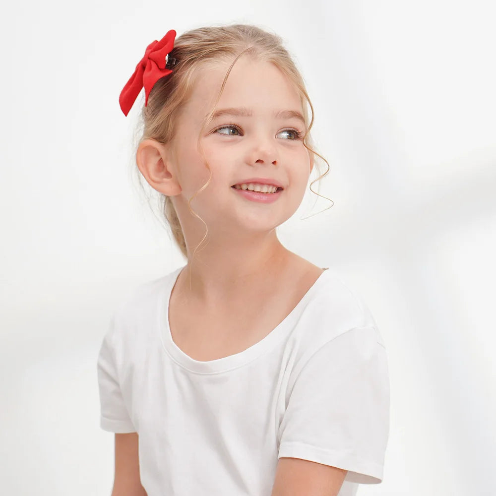 40Pcs random color cheer bow hairgripes for girls hair bangs lovely bowknot hairclip boutique kids headwear barrette