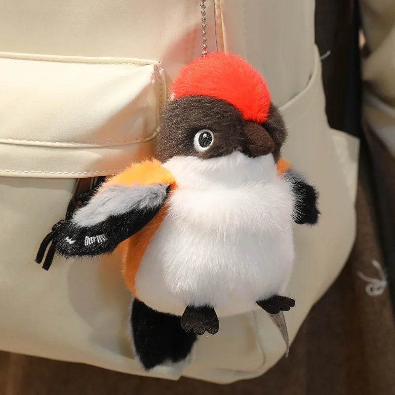 Hot 1pc 14cm Kawaii Birds Plush Pendant Toys Keychain Simulation Parrot Bird Nest Plush Keyring Anime Cute Gifts For Girls Kids