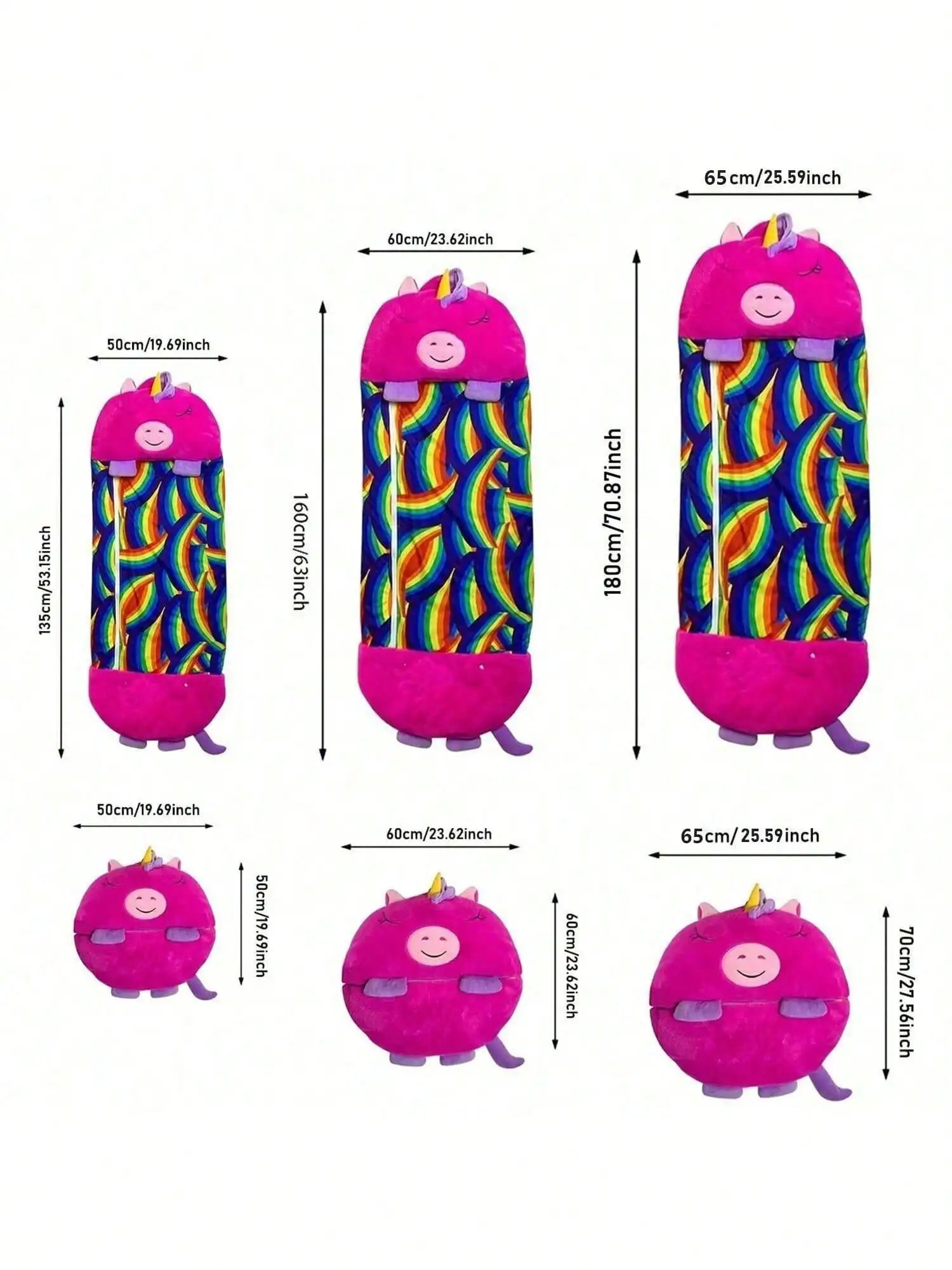 Kids Cartoon Sleepsacks Children's Sleeping Bag With Pillow Plush Doll Pillow Boys Girls Baby Animal Sleep Sack For Birthday