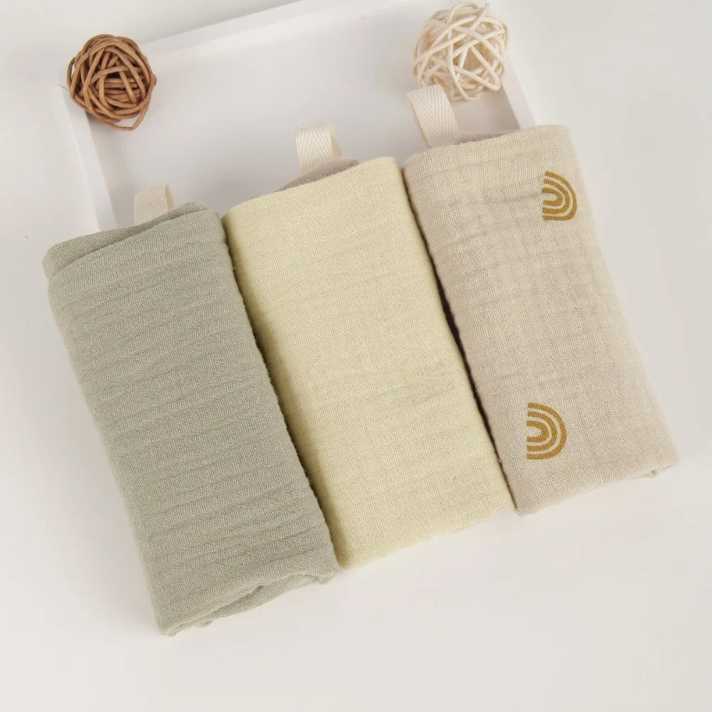 Baby Cotton Washcloth 6-Layer Gauze 22x23 cm Absorbent Square Towels for Newborns