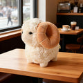 New Gentle Lovely Sheep Plush Toys Soft Fluffy Big Horns Sheep Doll Warm Cozy Hugging Appease Animal Doll Birthday Gift To Girls