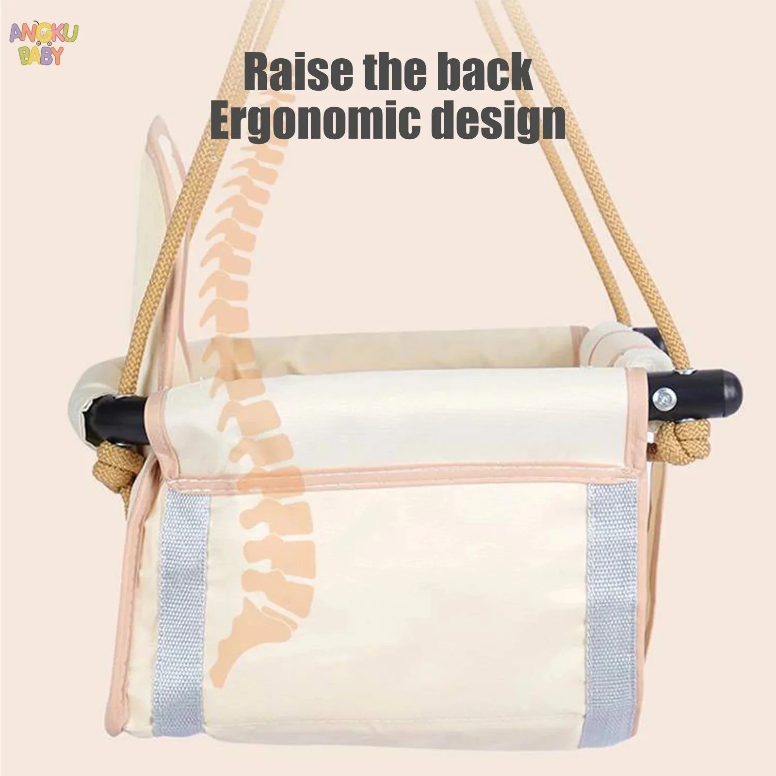Adjustable Baby Swing - Foldable 360° D-Shaped Portable Rocker