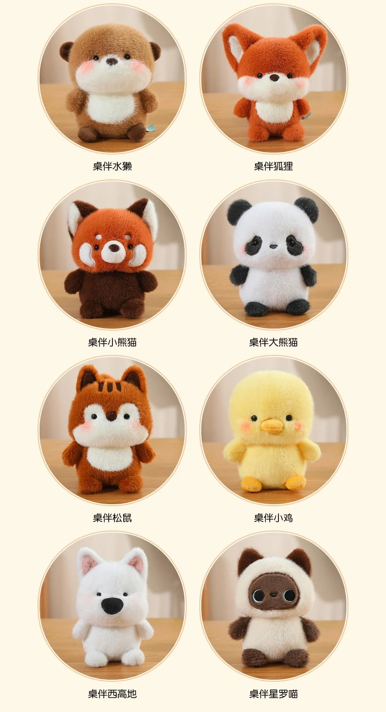 Kawaii Soft Plush Doll Pillow Animal Series - Elephant Pig Dog Sheep Penguin Raccoon Cat - Cute Toy Gift for Boys & Girls