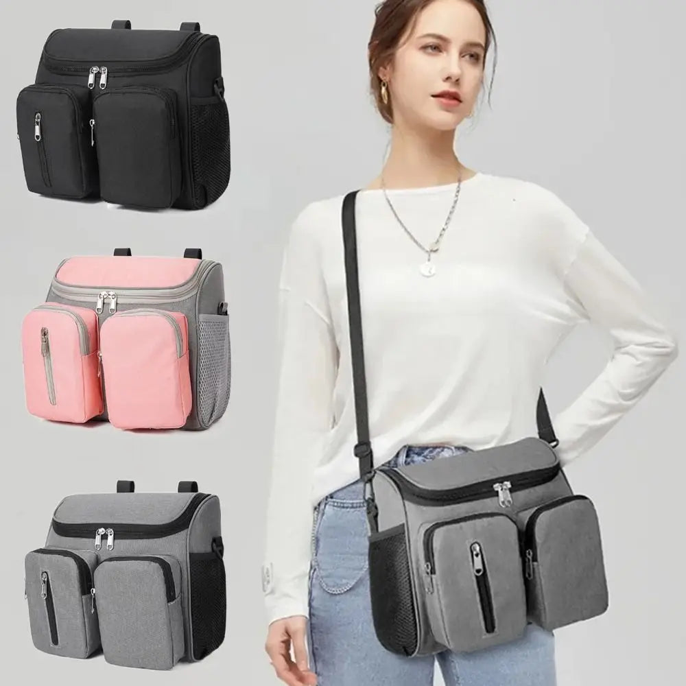 Waterproof Mommy Shoulder Bag Multi-Pocket Oxford Cloth Stroller Storage Hanging Bag Multifunctional Large Capacity