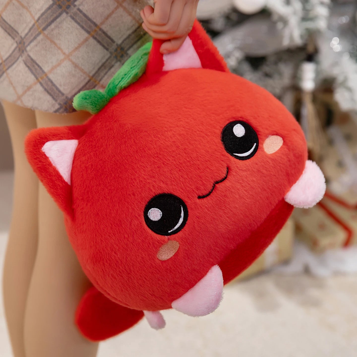 Cute Plush Dolls With Strawberry Cat Stuffed Soft Toys Fruit Sofa Doll Birthday Gift Room Decor Children's Friends Birthday