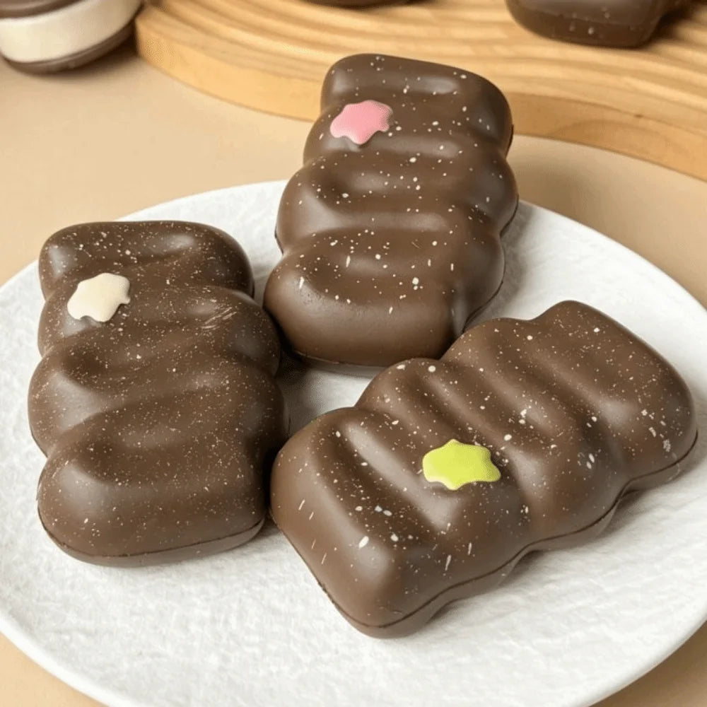 Squishy Chocolate Slow Rising Stress Relief Toy Simulated Fake Food Kawaii Cute Gift For Adult Decompression Squeeze Toy