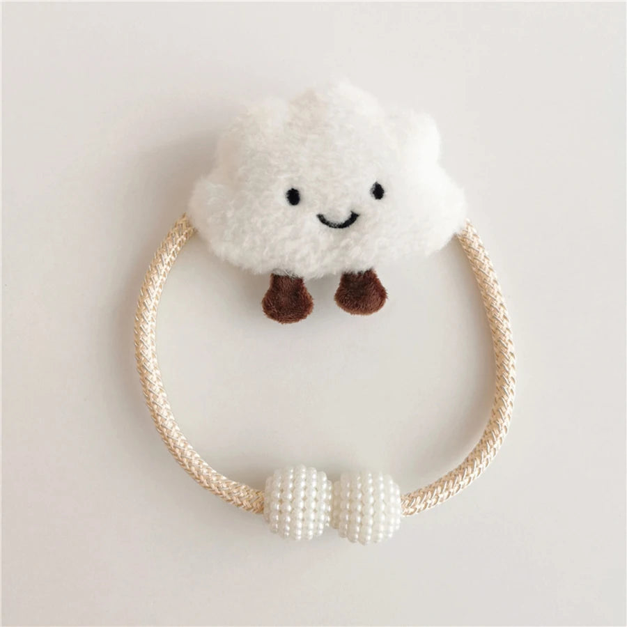 2Pc Korean-Style Ins-Style 3D Cloud Pearl Curtain Tiebacks for Children's Room Decoration Mosquito Net Tie Ropes