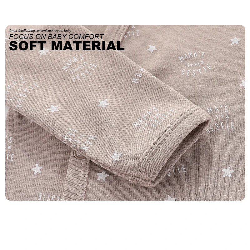 Kiddiezoom 3 Pcs/Lot Autumn Winter Fashion Unisex Long Sleeve Casual Soft Comfort Baby Boy Girl Romper Newborn Shower Gifts