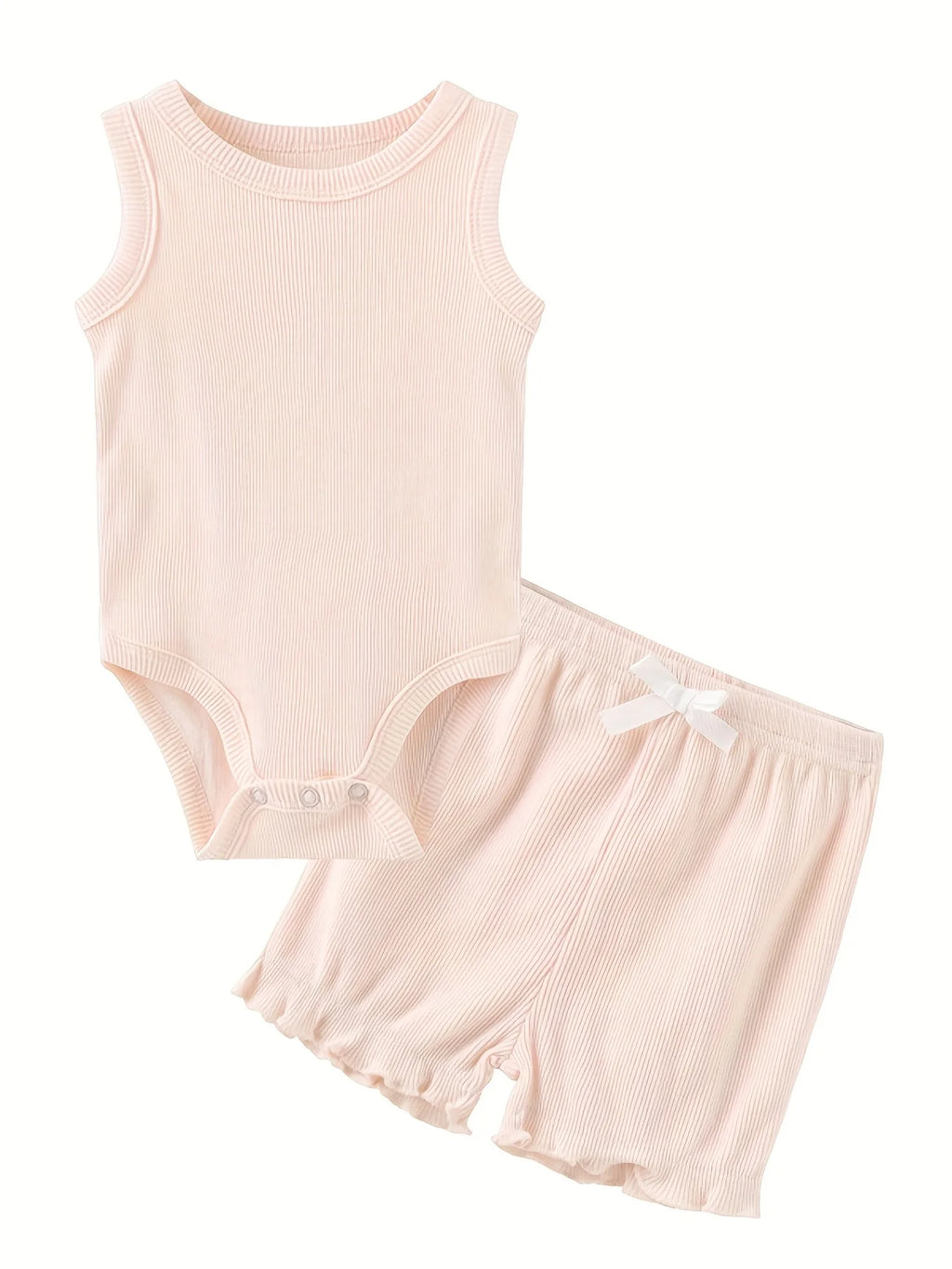 Kiddiezoom Summer Fashion Cartoon Sleeveless Baby Boy Girl Bodysuits+Pants Soft Baby Boy Girl Clothes