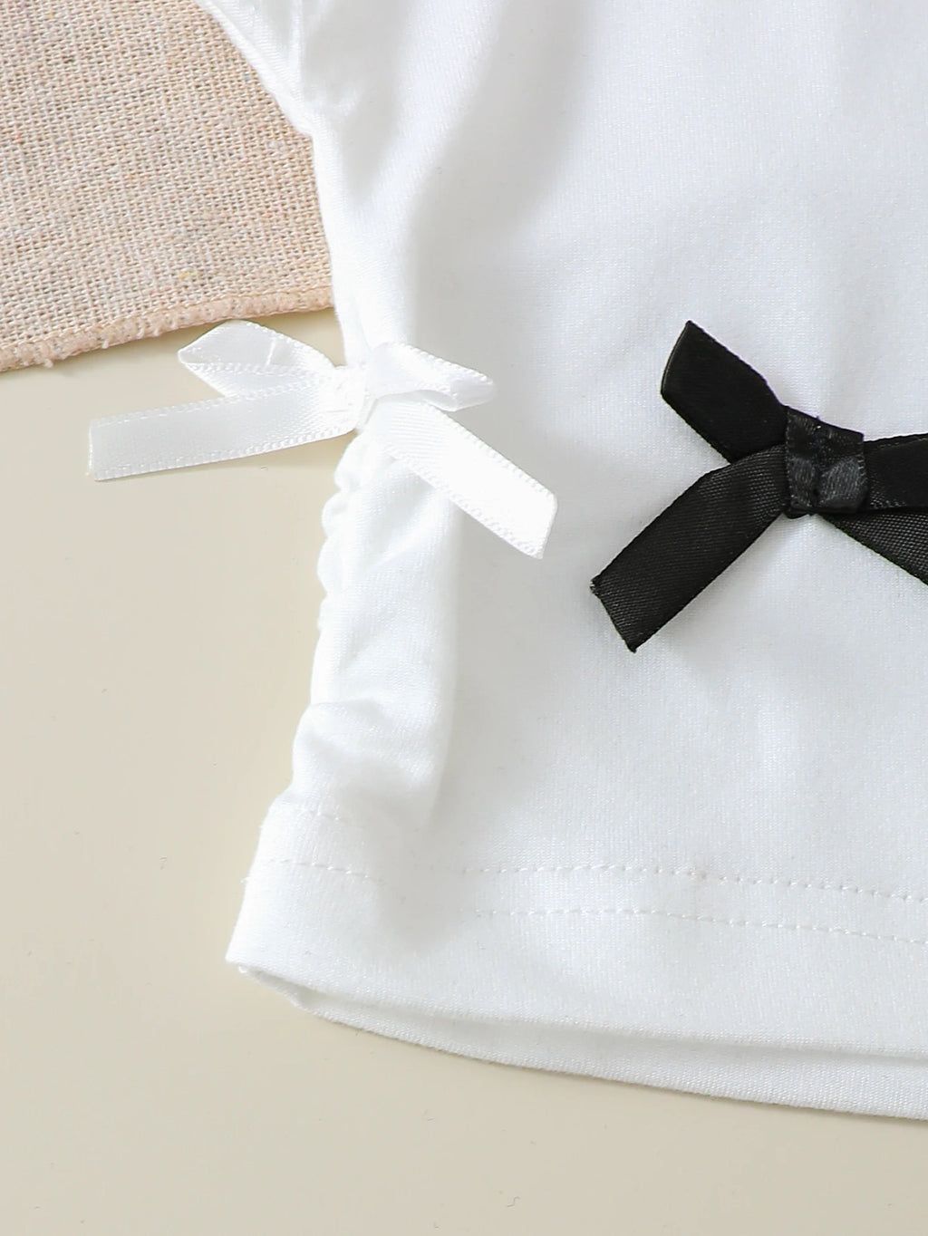 Summer Baby Girl Set Round Neck Small Bow Sleeveless+Black bud skirt Half Skirt 2Pcs/Set 0-3 Year Old Baby Girl Fashion Set