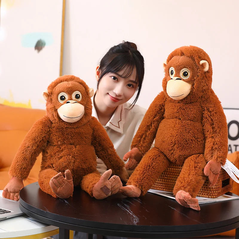 Hot 60cm Cartoon Gorilla Plush Toy Chimpanzees Monkey Soft Stuffed Doll Backpack Car Bag Room Decor Children Toy Christmas Gift