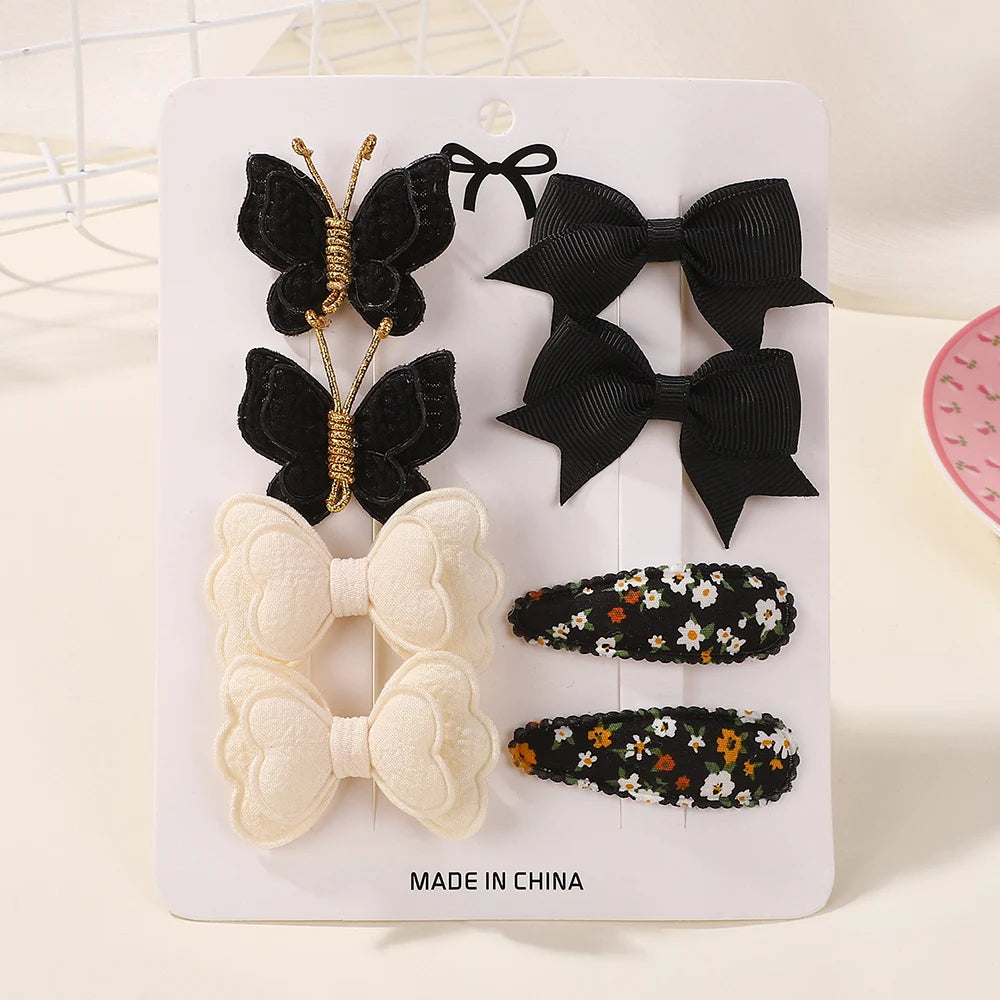 Children's Hair Clip Set 8 Pcs Hair Accessories With Butterfly Bows Hairpins For Girls