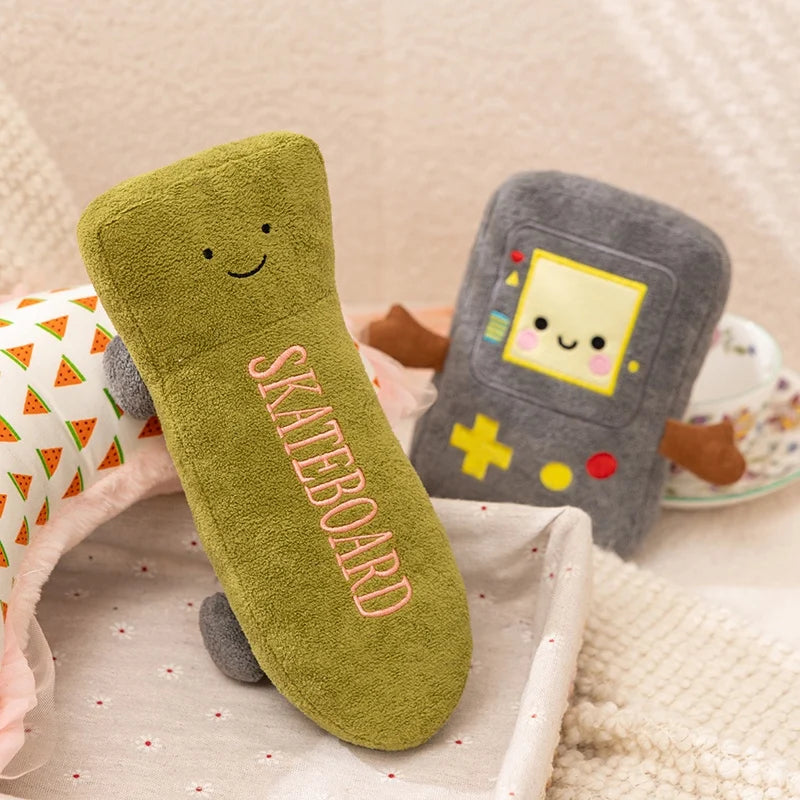 Hot Latest Game Console Beer Skateboarding Gamepad Fun Game Series Doll Kawaii Stuffed Plush Toy Doll Cartoon Anime Cute Doll