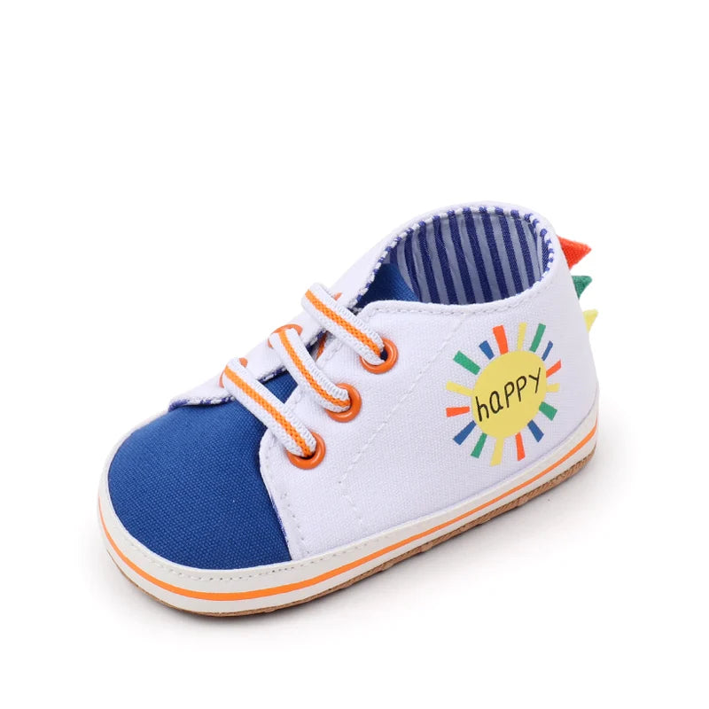 Hoting Selling Spring and Autumn Baby Boys and Girls Canvas TPR Anti Slip Cute Cartoon Printing High Quaity Soft Cotton