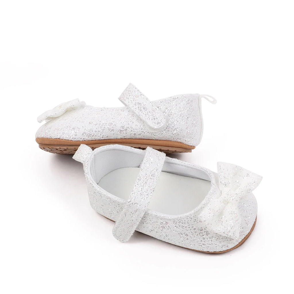 Baby Girl's First Walking Toddler Shoes Sping And Autumn Beautiful Design High Quality Hook-loop And TPR Sole Soft Comfortable
