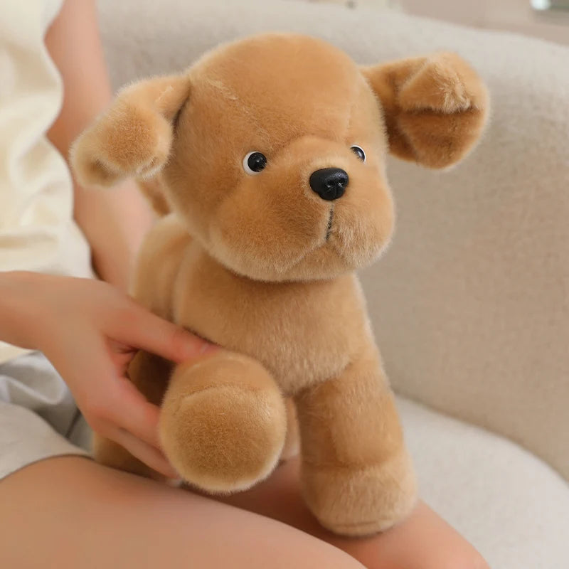 25cm High Quality Lifelike Pet Dog Plush Toys Stuffed Handmade Schnauzer Husky Golden Retriever Doll Soft Hugging Puppy Doll