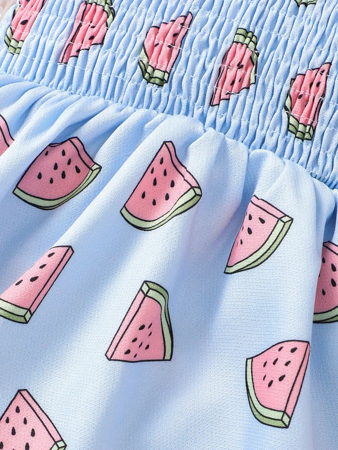 Summer Baby Girl Suspender Dress with Watermelon Print Stretch Dress suitable for 0-3 Years old Cute Baby girl Casual Dress