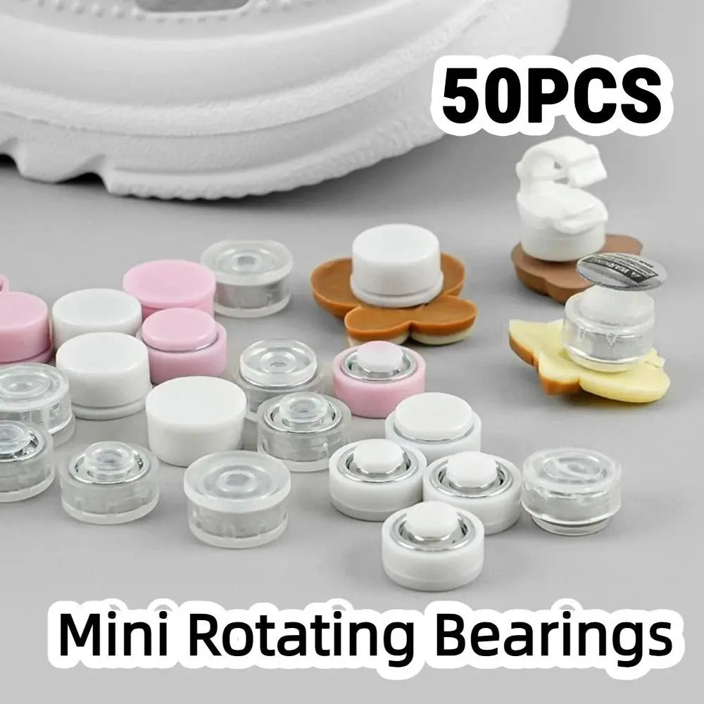 50Pcs 360°Rotation Mini Rotating Bearings 3 Size High Precision Spinner Mechanism DIY Craft Mini DIY Rotating Base