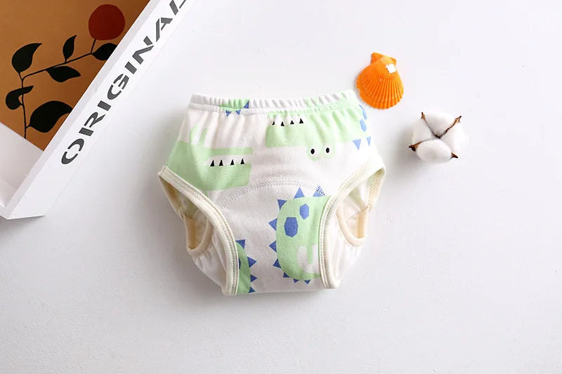 Cotton Baby Training Pant Reusable Gauze Diaper Waterproof Cloth Diaper Baby Study Pants Washable Nappies Diapering