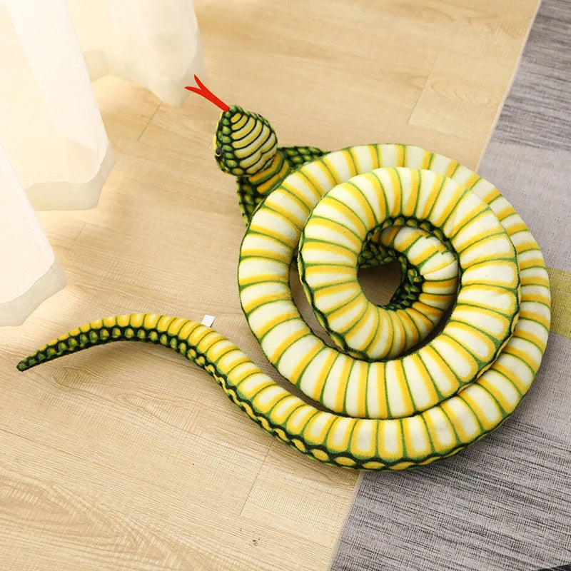 1pc 80/170/240cm Simulated Colorful Cobra Plush Toy Stuffed Animals Snakes Plushies Doll Funny Spoof Joke Soft Toys Home Decor