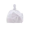 Solid Cotton Bow Knot Turban Hats for Baby Girls Beanies Soft Thin Elastic Caps Bonnet Newborn Infant 0-6 Months Headwraps