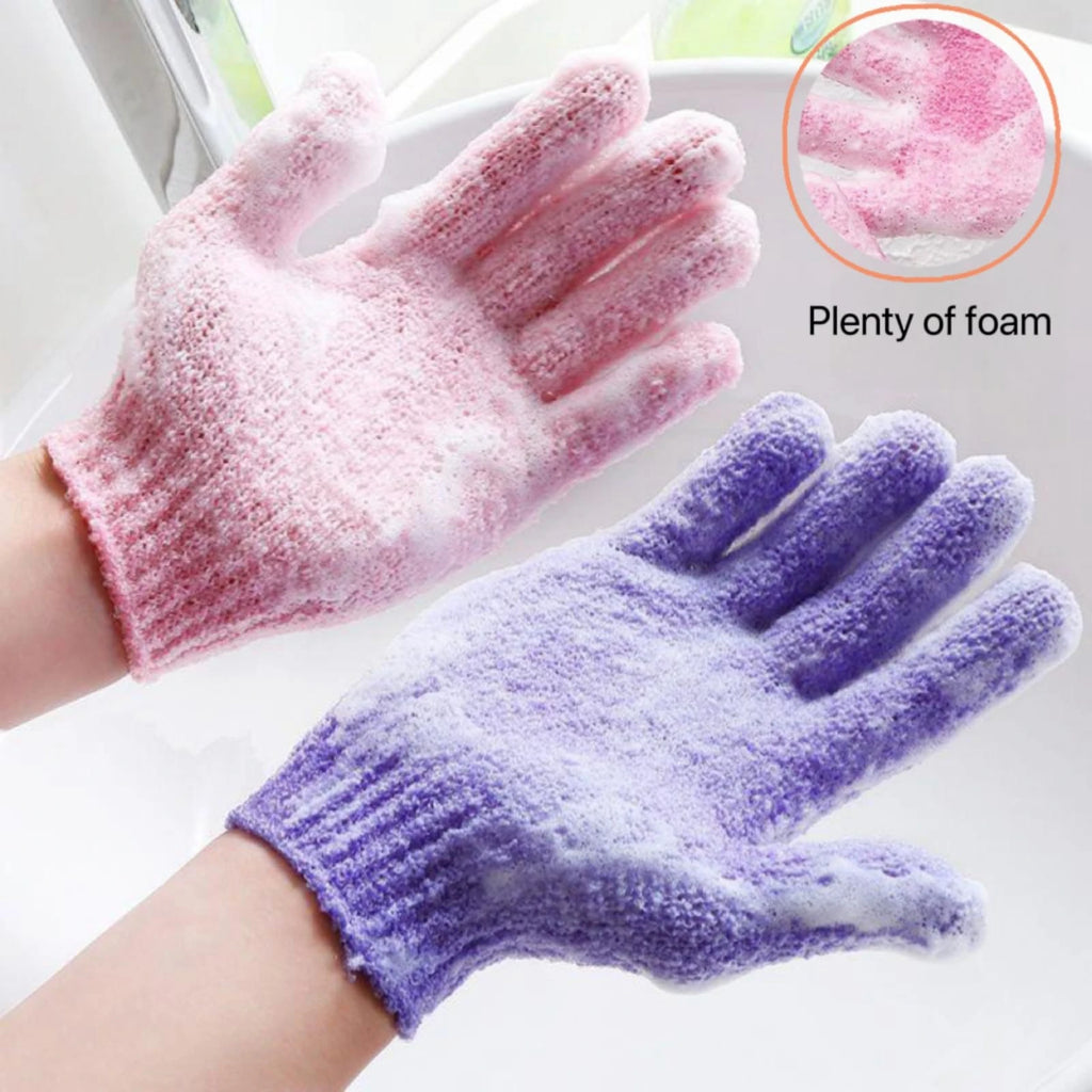 5/10/20/50pcs Exfoliating Shower Bath Gloves Double Sided Body Scrubber Gloves Tool for Massage Body Deep Cleaning Random Colors