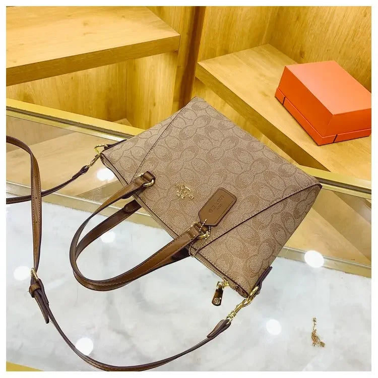 Vintage Original Textured Diaper Bag Square Satchel Women Luxury Purse Handbag Messenger Elegant Classic