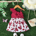 Baby girl clothing Ruffled edges and Sloping shoulder Straps, Fashionable Dress for 0-3 Year old Baby girls, Summer Party Dress