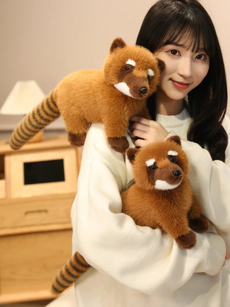 Hot 1pc 50cm Realistic Raccoon Stuffed Animal Doll - Cute Simulation Handmade Toy High Quality Lovely Kids Ornament Gift