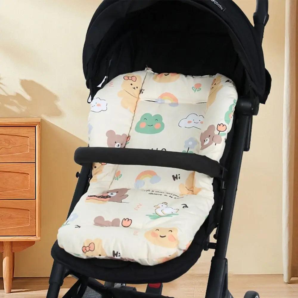 Cartoon Pattern Baby Stroller Cushion Stroller Accessories Baby Seat Cushion Pushchair Car Mat Car Seat Seat Liner