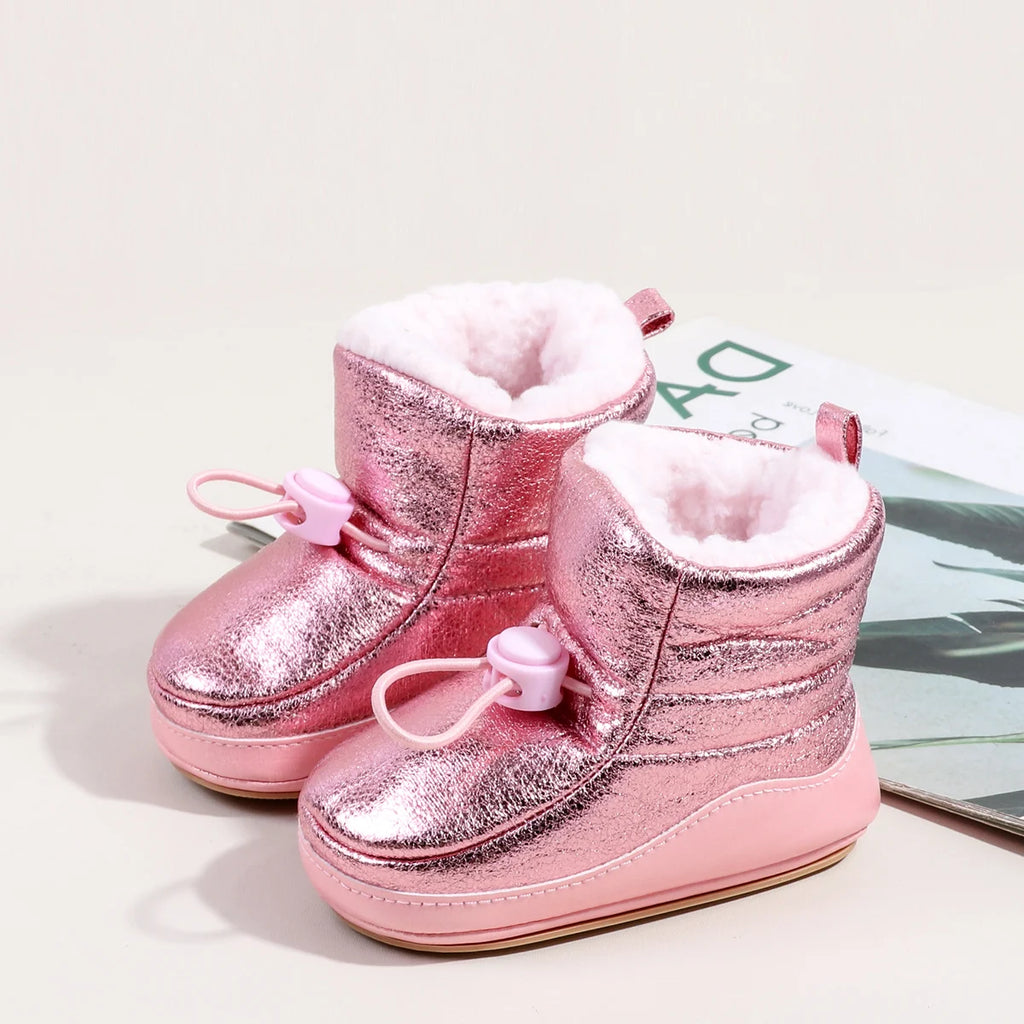 Toddler Shoes For 0-18M 2025 New Style Winter Padded and Thick Women's Shoes Warm Snow Boots Made Of Cotton Snow Boots
