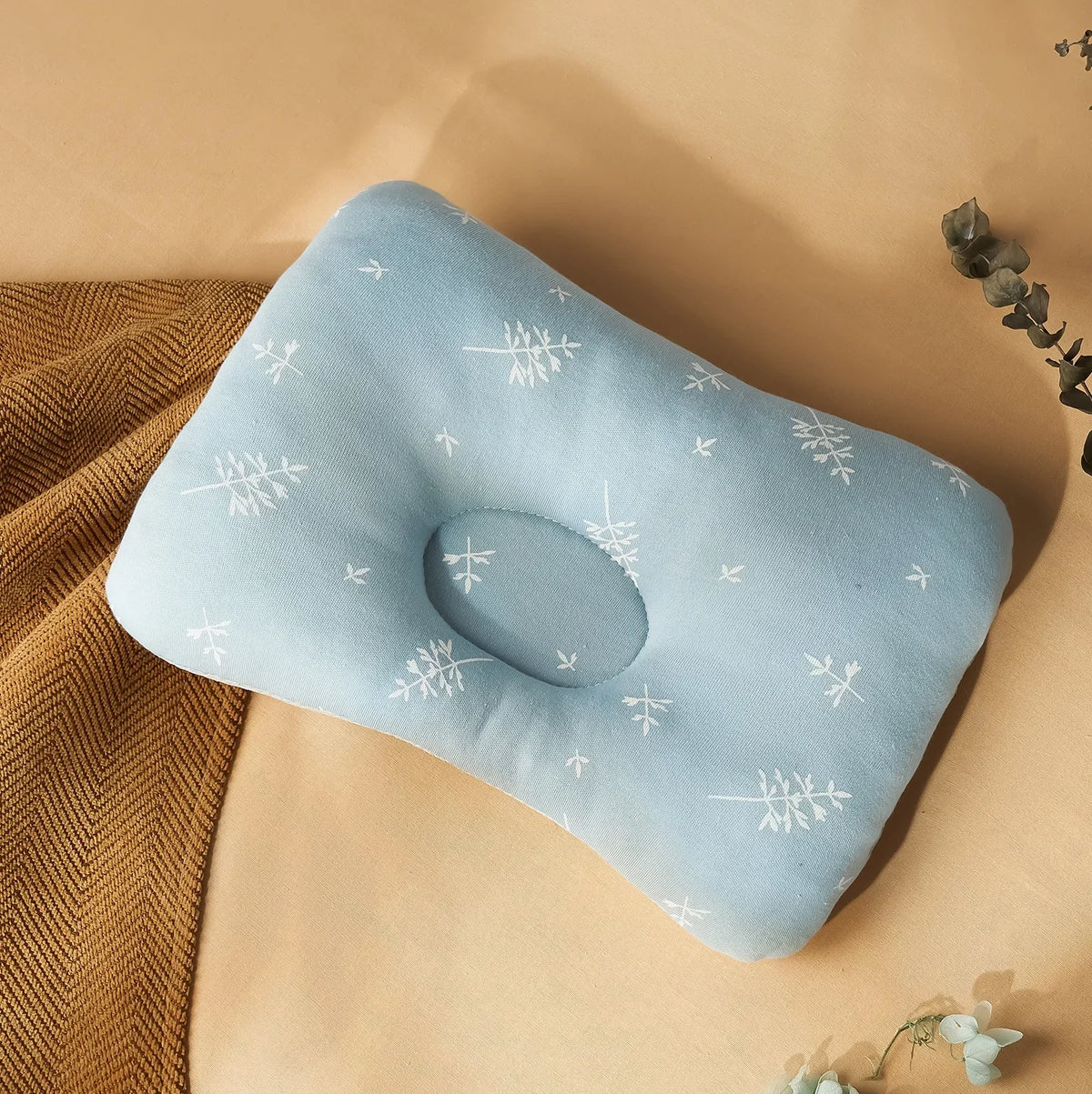 INSULAR Infant Head Pillow For Babies Baby Design Breathable Cotton Cushion Head Support