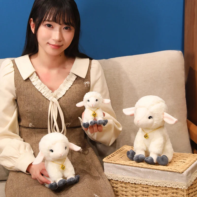 2026 Adorable Bell Sheep Stuffed Plush Toys Accompany Sheep Stuffed Animals Soft Collectible Kids Fans Birthday Xmas Toys Gift