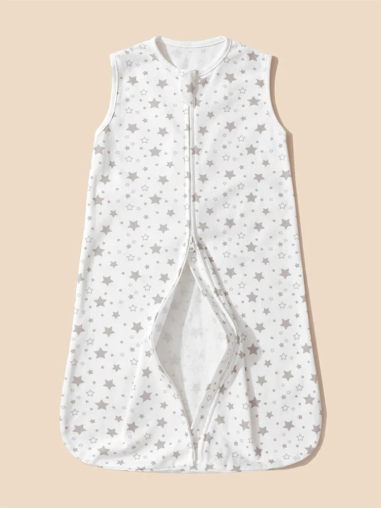 100% Cotton Baby Sleep Sack Sleepping Bag Sleeveless  Wearable Bedding Blanket Suit Summer Soft For Baby Toddler