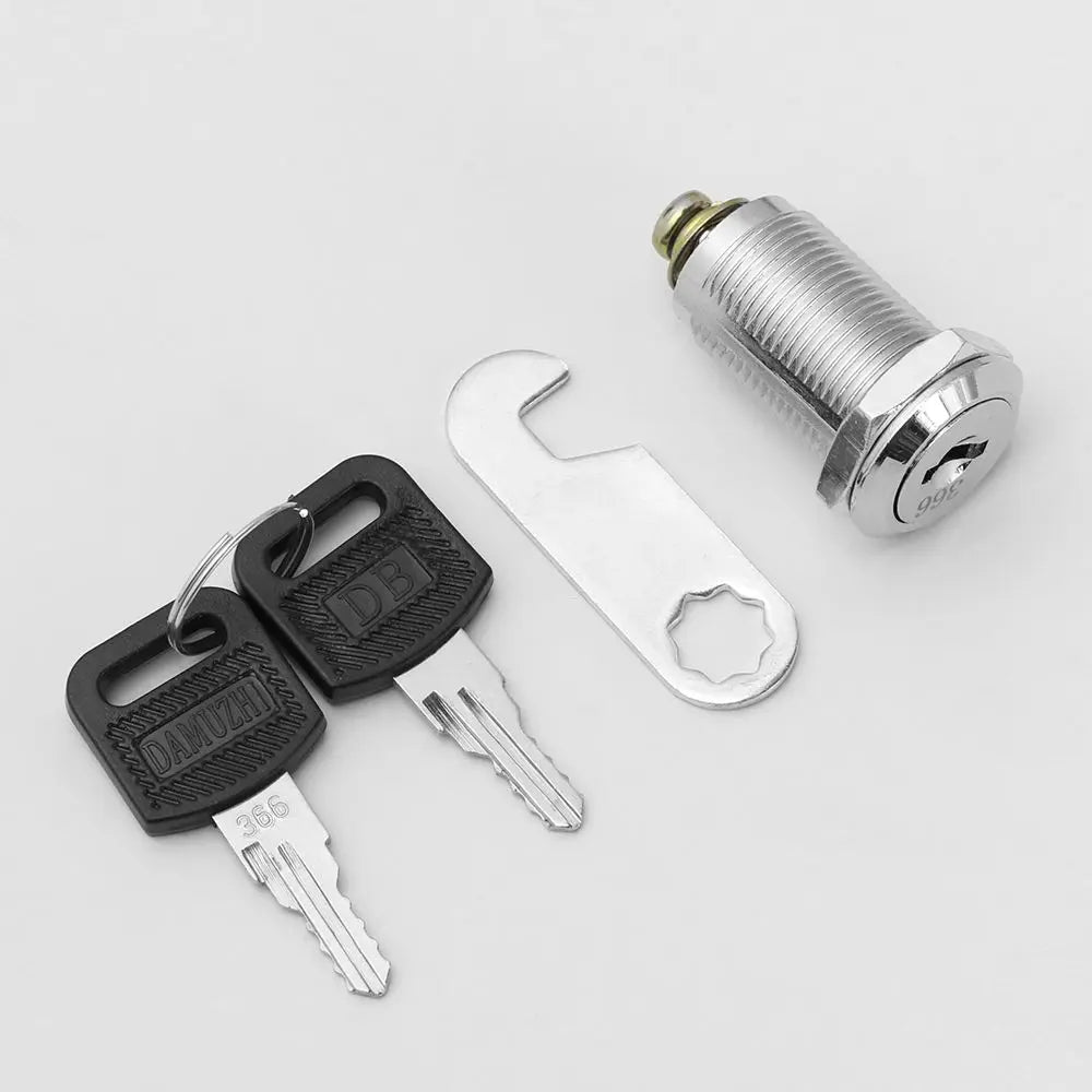 Zinc Alloy Cabinet Cam Lock with 2 Keys - 10-30mm Sizes