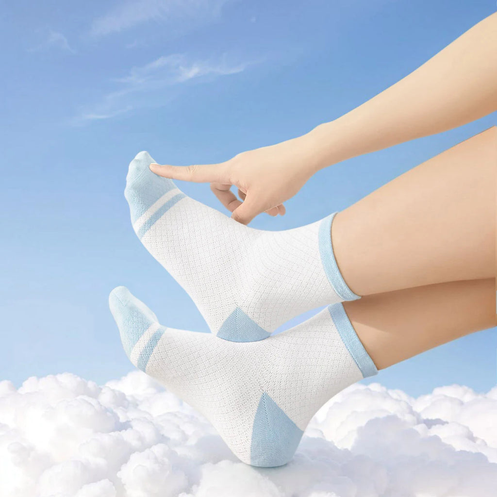 Children's Summer Mesh Colorful Socks: Pure Cotton, Sweat-Absorbent, Breathable, Seamless Stitching, for Boys and Girls, School