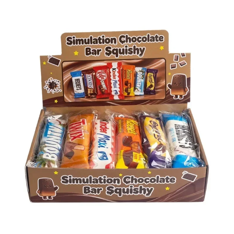1/8PCS Simulation Chocolate Butter Sticks Squishy Toys Slow Rebound Soft Squeeze Toys Stress Relief Sensory Toys Party Favors