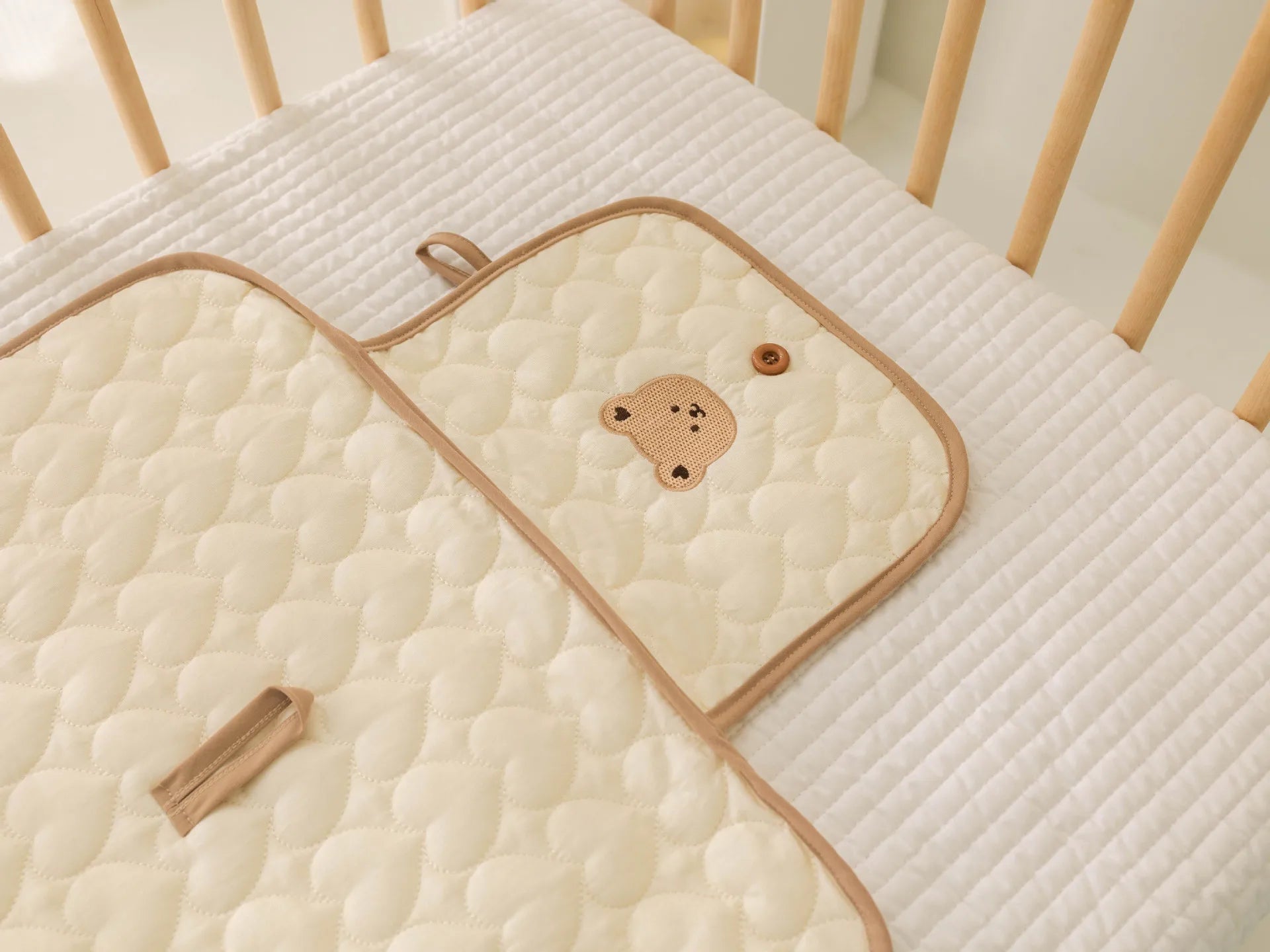 Korean ins baby portable urine pad bag multi-functional cute embroidery diaper changing diaper pad diaper changing pad