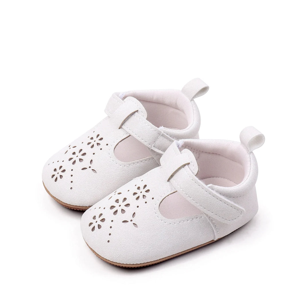 Baby Shoes For Boys And Girls, New Style, 0-1 Year Old, Hollow Out Rubber Sole, Anti-slip And Breathable Learning