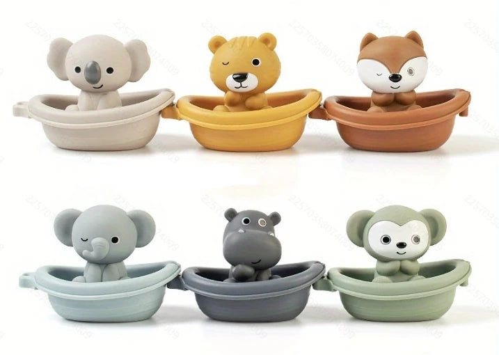 Silicone Baby Bath Toys Set - Sensory Water Play for Bathtub, Pool & Shower, Encourages Toddler Pretend Play and Early Developme