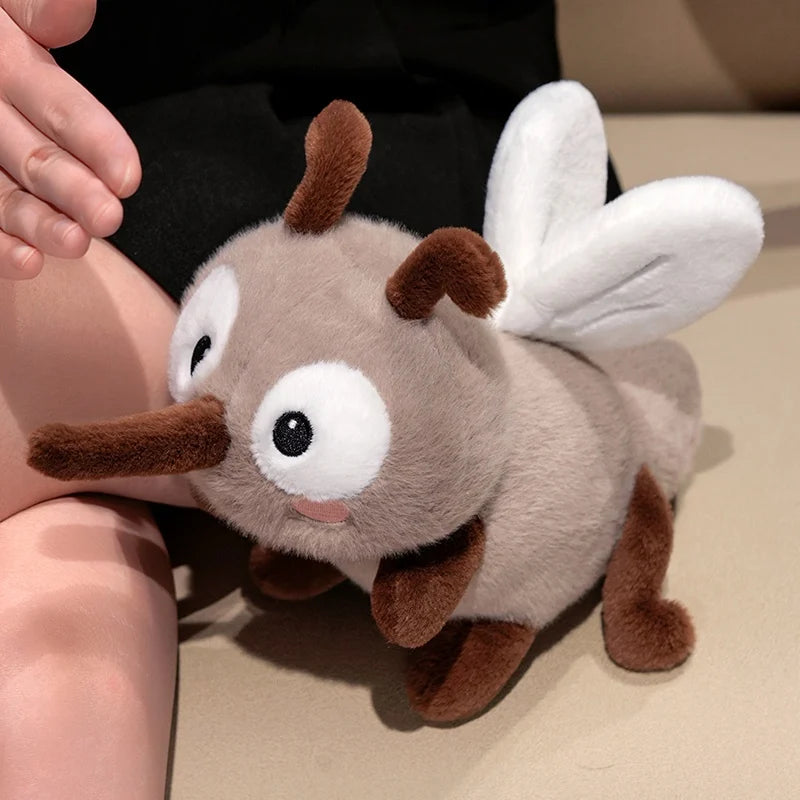 Summer Mosquito Plush Toys 13/20/30cm Cute Stuffed Bugs with Angry Face Fluffy Dolls for Room Decor Children's Birthday Gifts