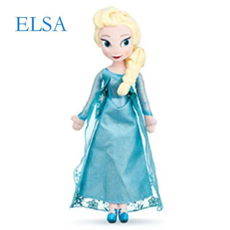 50cm Frozen Elsa Doll Princess Anna Elsa Plush Doll Elza Stuffed Kids Toys Halloween Birthday Gift