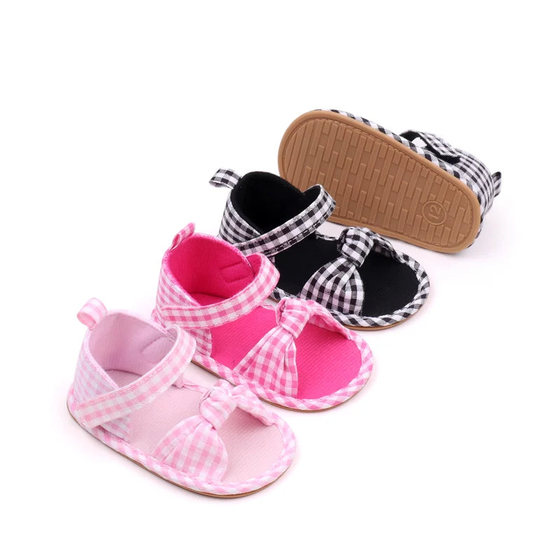 2025 Hot Summer Baby Girls First Walking Toddler Shoes With High Quality TPR Sole Beautiful Design For 0-18M Baby Girls Shoes