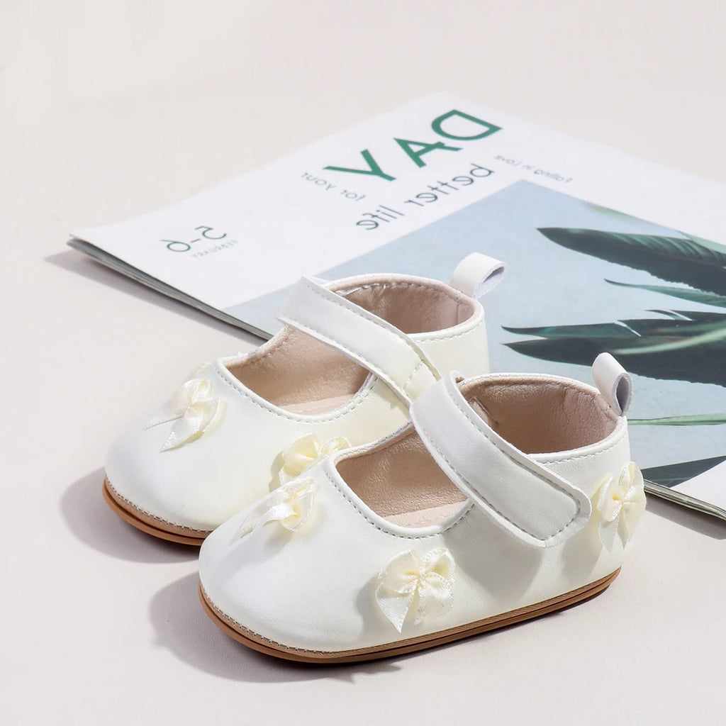 New Spring And Autumn Baby Girls First Walking Indoor Outdoor Toddler Shoes For 0-18M Baby Princess Shoes Soft TPR Sole