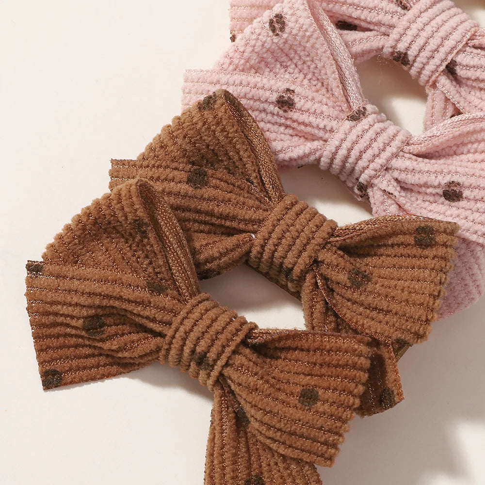6/12Pcs Polka Dot Bow Hair Clips for Kids Toddler Baby Girl Bowknot Hairpin Set Lovely Hair Accessories Gift Wholesale