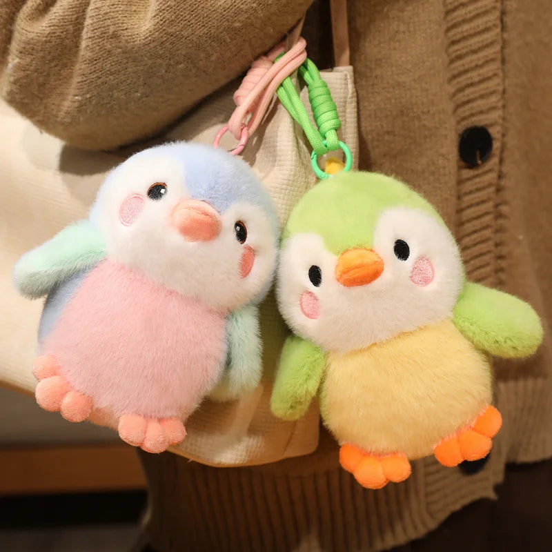 Wholesale 16cm Fluffy Pretty Bird Doll Cartoon Kawaii Pet Plush Toy Lifelike Little Pendants Car Bags Decor Keychain Kid Gift