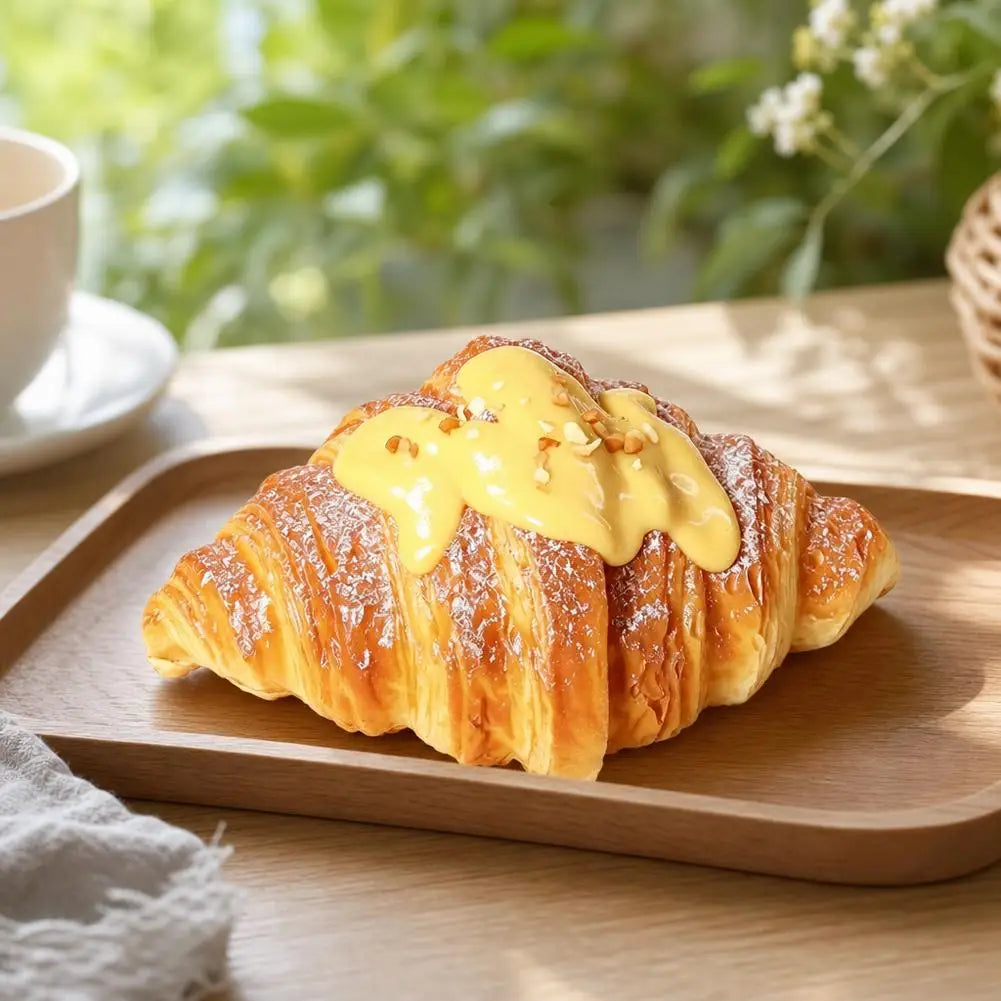 Realistic Croissant Squishy Slow Rising Toy Soft Simulation Food Bread Stress Relief Squeeze Toy Photo Props