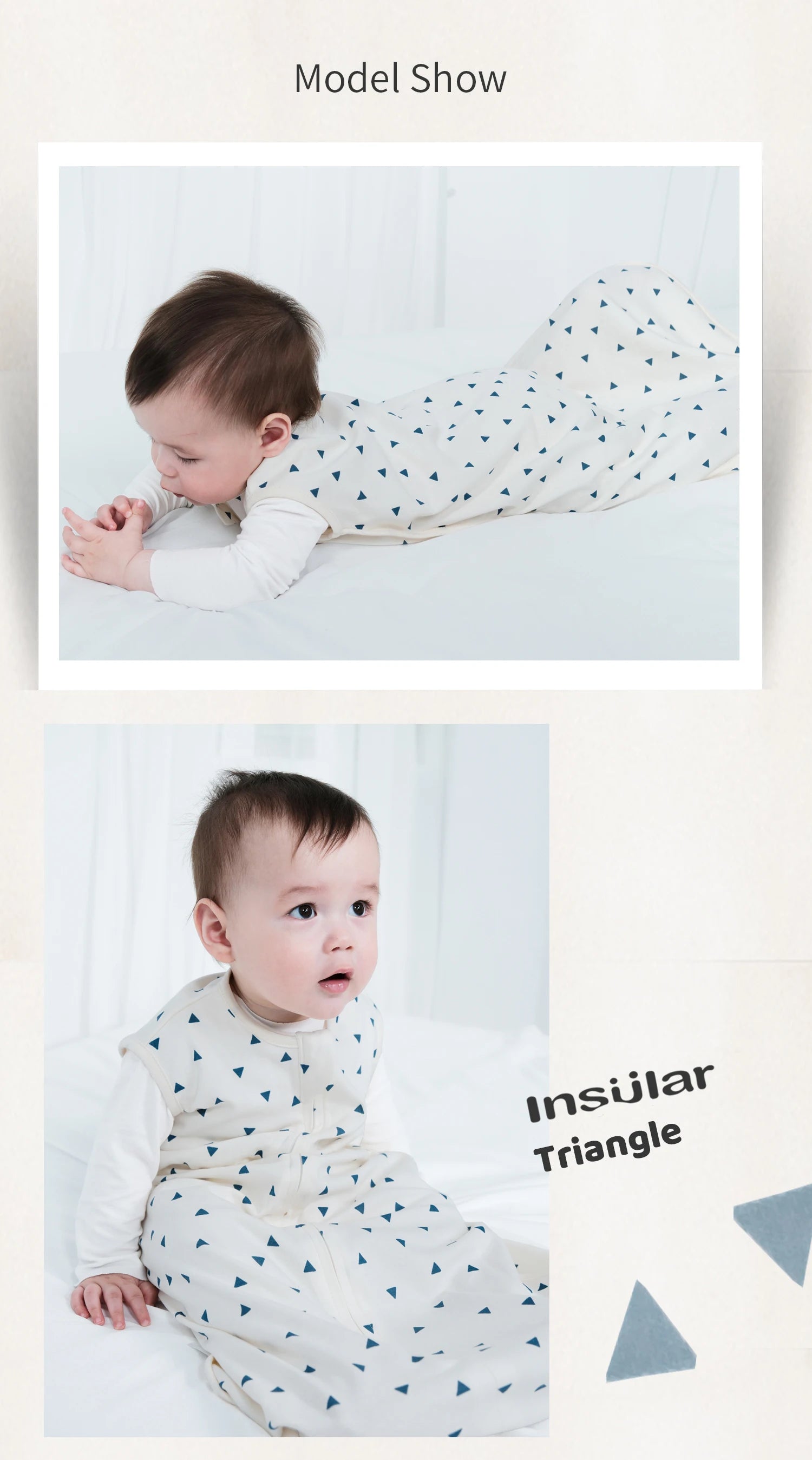Insular Baby Sleep Sack Sleepping Bag Unisex Sleeveless 100% Cotton Wearable Bedding Blanket Suit Summer Soft For Baby Toddler